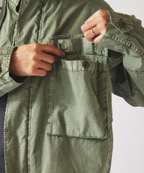 JOURNAL STANDARD relume(ジャーナルスタンダード レリューム)の「フェード加工 BDU リップストップ ジャケット(ミリタリージャケット・メンズ・チャコールグレー/ベージュ/オリーブ・MEDIUM/LARGE)」の14枚目の写真