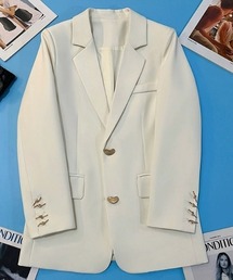 PIN（ピン）の「ハートボタンデザイン テーラードジャケット（テーラードジャケット）」