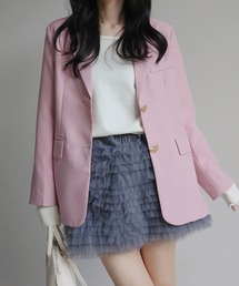 PIN（ピン）の「ハートボタンデザイン テーラードジャケット（テーラードジャケット）」