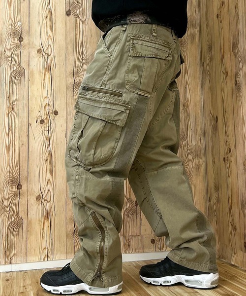 AVIREX(アヴィレックス)の「PIGMENT TAPING CARGO PANTS(カーゴパンツ・メンズ・ブラック/オリーブ/カーキ/カモフラージュ・M/XL/XXL/L)」の3枚目の写真