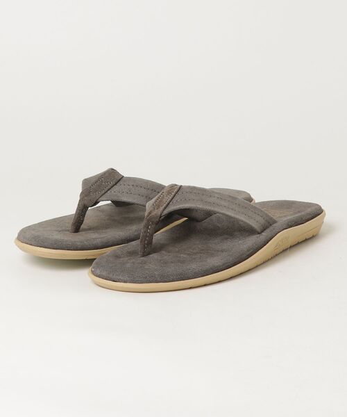 ISLAND SLIPPER(アイランドスリッパ)の「【T17】【ISLAND SLIPPER(アイランドスリッパ)】MEN’S CLASSIC SUEDE SANDAL(サンダル・メンズ・バーガンディー/チャコールグレー・8/10)」の1枚目の写真