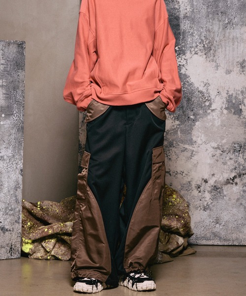 MAISON SPECIAL(メゾンスペシャル)の「《UNISEX》Different Material Docking Prime-Wide Field Pants/異素材ドッキングプライムワイドフィールドパンツ【MAISON SPECIAL/メゾンスペシャル】(カーゴパンツ・メンズ・チャコールグレー/ブラック・1/0/2)」の19枚目の写真