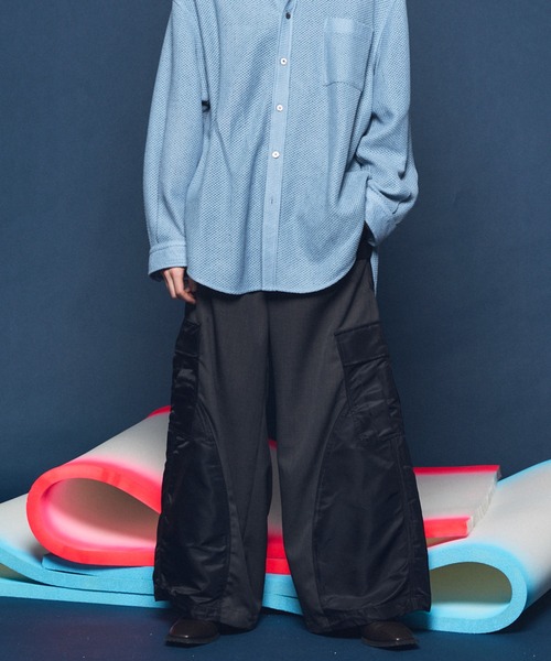 MAISON SPECIAL(メゾンスペシャル)の「《UNISEX》Different Material Docking Prime-Wide Field Pants/異素材ドッキングプライムワイドフィールドパンツ【MAISON SPECIAL/メゾンスペシャル】(カーゴパンツ・メンズ・チャコールグレー/ブラック・1/0/2)」の22枚目の写真
