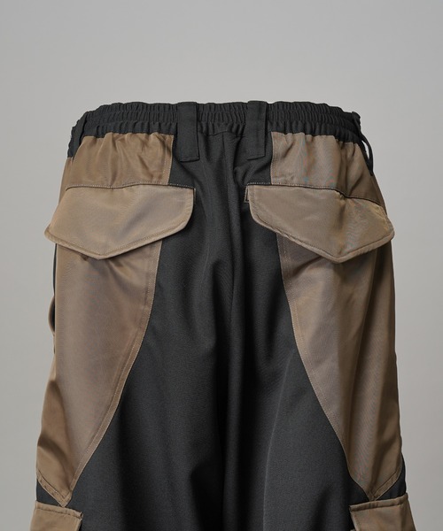 MAISON SPECIAL(メゾンスペシャル)の「《UNISEX》Different Material Docking Prime-Wide Field Pants/異素材ドッキングプライムワイドフィールドパンツ【MAISON SPECIAL/メゾンスペシャル】(カーゴパンツ・メンズ・チャコールグレー/ブラック・1/0/2)」の10枚目の写真