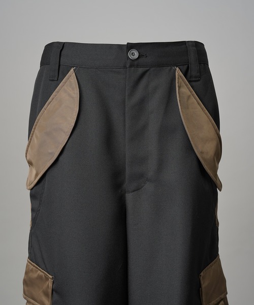 MAISON SPECIAL(メゾンスペシャル)の「《UNISEX》Different Material Docking Prime-Wide Field Pants/異素材ドッキングプライムワイドフィールドパンツ【MAISON SPECIAL/メゾンスペシャル】(カーゴパンツ・メンズ・チャコールグレー/ブラック・1/0/2)」の16枚目の写真