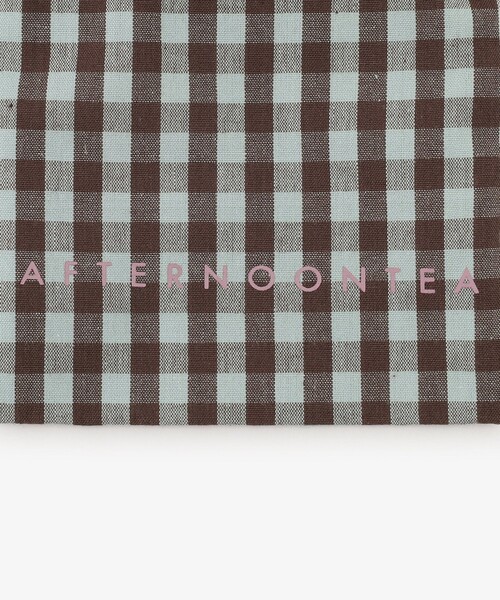 Afternoon Tea(アフタヌーンティー)の「ギンガムチェック巾着ポーチ(ポーチ・レディース・グリーン・ONE SIZE)」の5枚目の写真