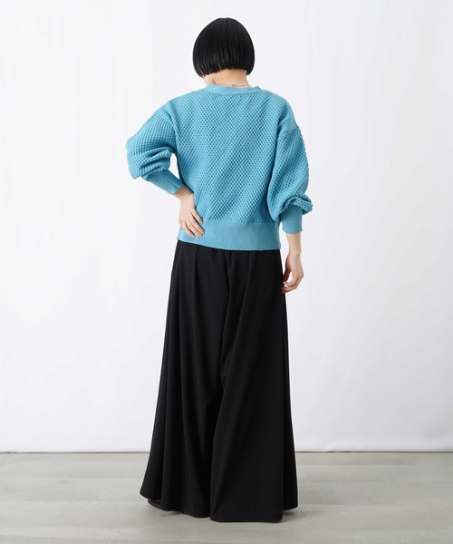 LUCA/LADY LUCK LUCA（ルカ/レディラックルカ）の「LC/LLL メッシュVネックカーディガン（ニット/セーター・レディース・サックスブルー/オフホワイト/グレー・FREE）」の18枚目の写真