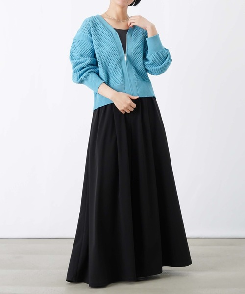 LUCA/LADY LUCK LUCA（ルカ/レディラックルカ）の「LC/LLL メッシュVネックカーディガン（ニット/セーター・レディース・サックスブルー/オフホワイト/グレー・FREE）」の20枚目の写真