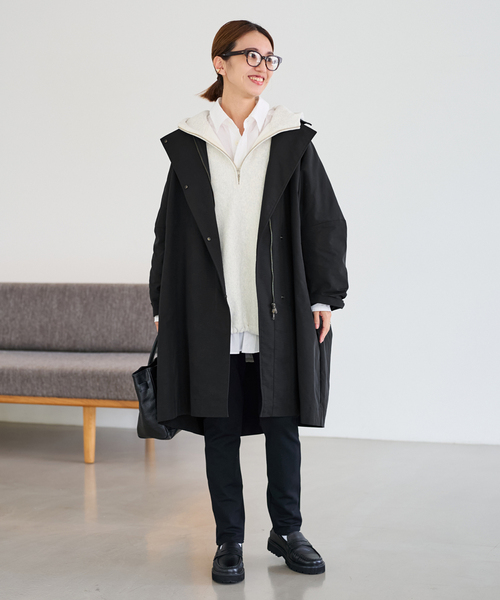 FRAMeWORK（フレームワーク）の「≪追加≫撥水ポンチョトレンチコート 3（その他アウター・レディース・ブラック・38/36）」の2枚目の写真