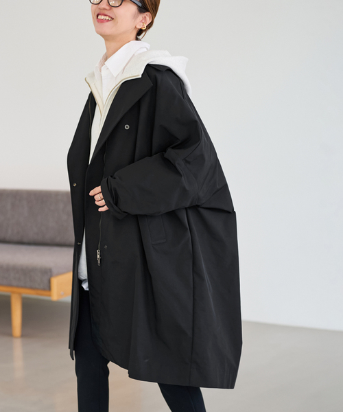 FRAMeWORK（フレームワーク）の「≪追加≫撥水ポンチョトレンチコート 3（その他アウター・レディース・ブラック・38/36）」の6枚目の写真
