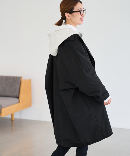 FRAMeWORK（フレームワーク）の「≪追加≫撥水ポンチョトレンチコート 3（その他アウター・レディース・ブラック・38/36）」の7枚目の写真