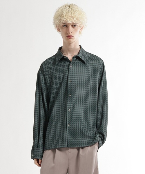 HARE（ハレ）の「コモンガラシャツ(HARE)（シャツ/ブラウス・メンズ・ブラック系その他/グリーン系その他・FREE）」の10枚目の写真