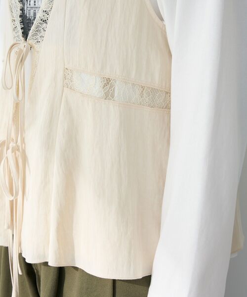 Green　Parks（グリーンパークス）の「ランジェリー風サテンビスチェ（その他トップス・レディース・ブラック/ホワイト系その他2・FREE）」の9枚目の写真