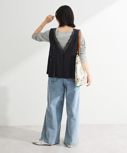 Green　Parks（グリーンパークス）の「ランジェリー風サテンビスチェ（その他トップス・レディース・ブラック/ホワイト系その他2・FREE）」の11枚目の写真