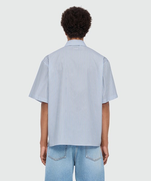MSGM(エムエスジーエム)の「MSGMグラフィティ ストライプ ポプリンシャツ(シャツ/ブラウス・メンズ・ライトブルー・38/37)」の3枚目の写真