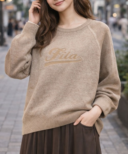 FILA(フィラ)の「FILA UVジャガード編みセーター(ニット/セーター・レディース・ブラック/モカ・3L/LL/LARGE)」の2枚目の写真