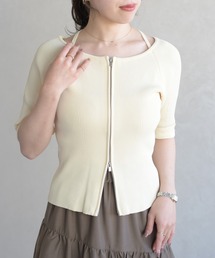 31 Sons de mode | 2026春夏新作 ホルターネックジップニット(ニット/セーター)