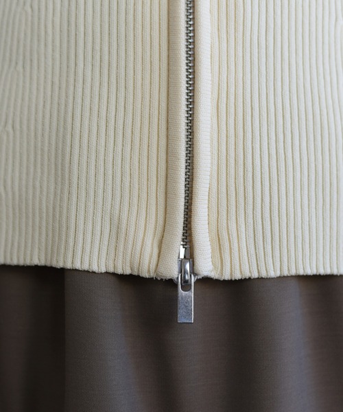 31 Sons de mode（トランテアン　ソン　ドゥ　モード）の「2026春夏新作 ホルターネックジップニット（ニット/セーター・レディース・グリーン/イエロー/ブラック・ﾌﾘ-）」の21枚目の写真