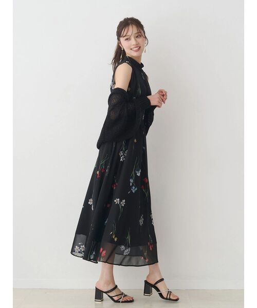 MERCURYDUO（マーキュリーデュオ）の「スカシ編ミラメコンボレロカーディガン（カーディガン/ボレロ・レディース・ピンク/ライトグレー/オフホワイト/ライトブルー/ブラック/チャコールグレー・FREE）」の8枚目の写真