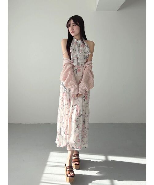 MERCURYDUO(マーキュリーデュオ)の「スカシ編ミラメコンボレロカーディガン(カーディガン/ボレロ・レディース・ピンク/ライトグレー/オフホワイト/ライトブルー/ブラック・FREE)」の9枚目の写真