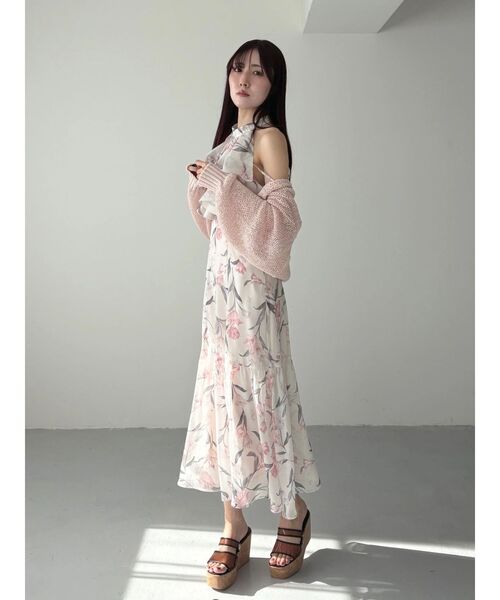 MERCURYDUO(マーキュリーデュオ)の「スカシ編ミラメコンボレロカーディガン(カーディガン/ボレロ・レディース・ピンク/ライトグレー/オフホワイト/ライトブルー/ブラック・FREE)」の10枚目の写真