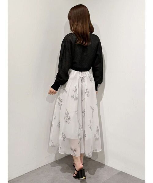 MERCURYDUO（マーキュリーデュオ）の「スカシ編ミラメコンボレロカーディガン（カーディガン/ボレロ・レディース・ピンク/ライトグレー/オフホワイト/ライトブルー/ブラック・FREE）」の8枚目の写真