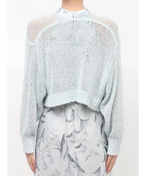 MERCURYDUO（マーキュリーデュオ）の「スカシ編ミラメコンボレロカーディガン（カーディガン/ボレロ・レディース・ピンク/ライトグレー/オフホワイト/ライトブルー/ブラック・FREE）」の11枚目の写真