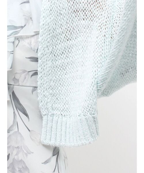 MERCURYDUO（マーキュリーデュオ）の「スカシ編ミラメコンボレロカーディガン（カーディガン/ボレロ・レディース・ピンク/ライトグレー/オフホワイト/ライトブルー/ブラック・FREE）」の14枚目の写真