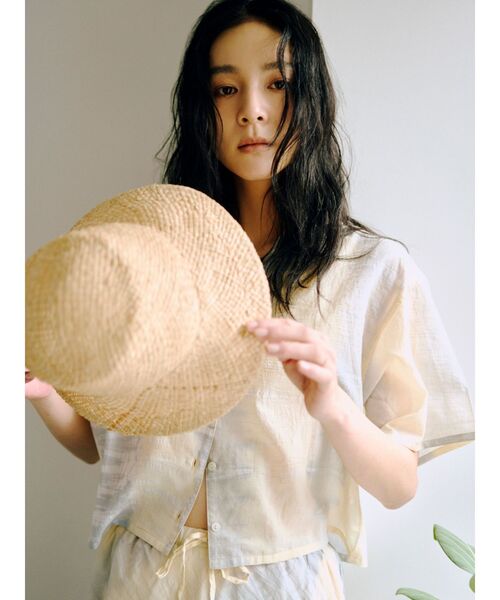 Ungrid(アングリッド)の「タイダイ開襟ハーフスリーブシャツ(シャツ/ブラウス・レディース・ブラウン/ブルー・FREE)」の11枚目の写真