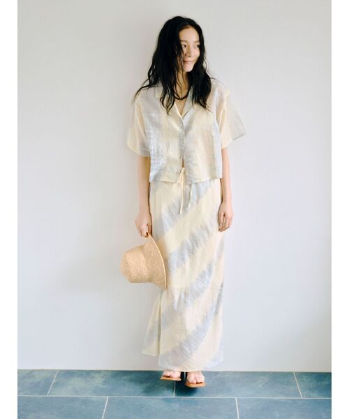 Ungrid(アングリッド)の「タイダイ開襟ハーフスリーブシャツ(シャツ/ブラウス・レディース・ブラウン/ブルー・FREE)」の13枚目の写真