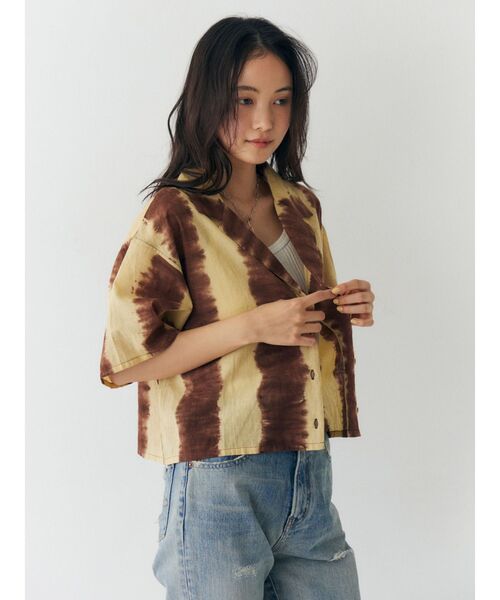 Ungrid(アングリッド)の「タイダイ開襟ハーフスリーブシャツ(シャツ/ブラウス・レディース・ブラウン/ブルー・FREE)」の17枚目の写真