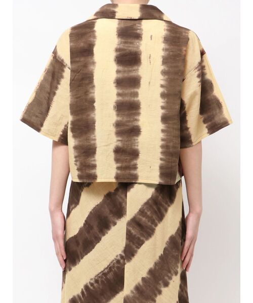 Ungrid(アングリッド)の「タイダイ開襟ハーフスリーブシャツ(シャツ/ブラウス・レディース・ブラウン/ブルー・FREE)」の3枚目の写真