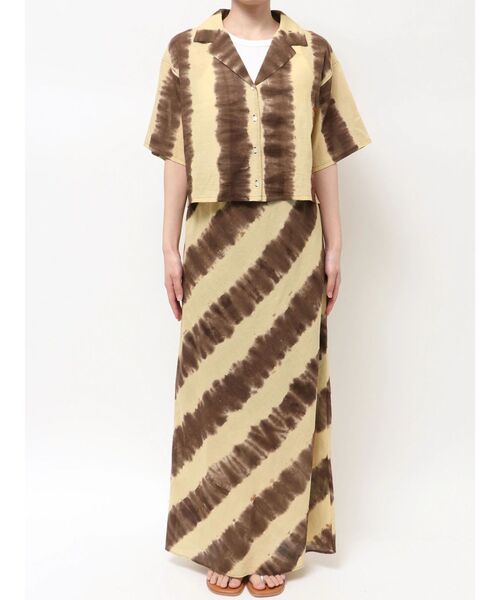 Ungrid(アングリッド)の「タイダイ開襟ハーフスリーブシャツ(シャツ/ブラウス・レディース・ブラウン/ブルー・FREE)」の8枚目の写真