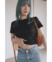 サイドシャーリング入り半袖Tシャツ