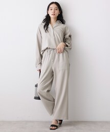 Dessin（デッサン）の「【2点セット・洗える】メランジツイルセットアップ（セットアップ）」