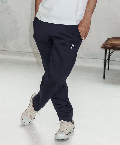 No Rain No Rainbow(ノーレインノーレインボー)の「mp14817-cardboard knit pants with two-tone embroidery イージーパンツ(NR26S-10)(その他パンツ・メンズ・ネイビー/ブラック/トップグレー・XL/L/M/S)」の7枚目の写真