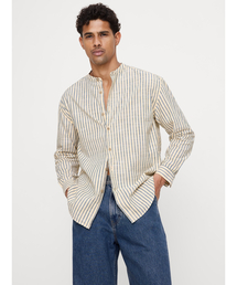 Banana Republic | リラックスフィット コットンスラブ バンドカラーシャツ(シャツ/ブラウス)