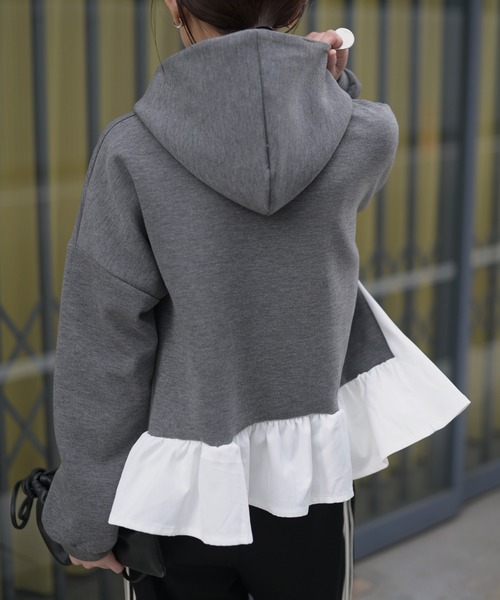 Marient（マリエント）の「ペプラムポンチPO（Tシャツ/カットソー・レディース・グレー/ブラック・FREE）」の11枚目の写真