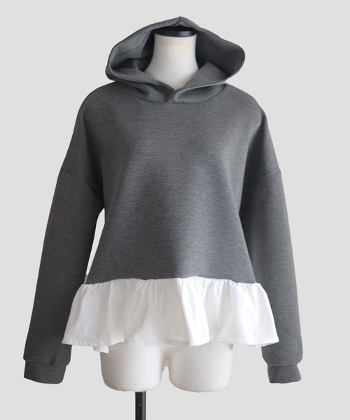 Marient（マリエント）の「ペプラムポンチPO（Tシャツ/カットソー・レディース・グレー/ブラック・FREE）」の15枚目の写真