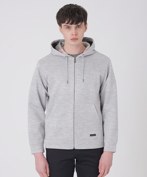 BLACK LABEL CRESTBRIDGE（ブラックレーベル・クレストブリッジ）の「メランジラミーバックチェックパーカー（パーカー・メンズ・ライトグレー・XL/L/M）」の3枚目の写真