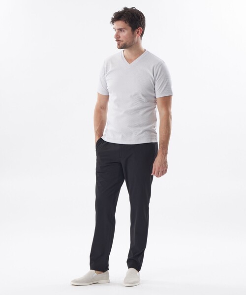 EPOCA UOMO(エポカウォモ)の「リンクスヘリンボーンカットソー(Tシャツ/カットソー・メンズ・ホワイト系その他/ブラック・46/48)」の9枚目の写真