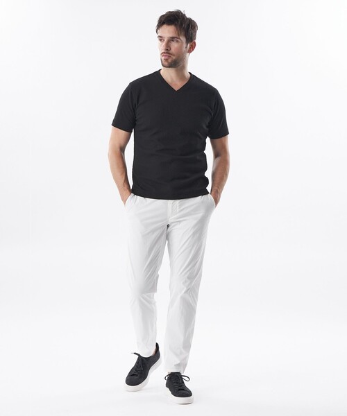 EPOCA UOMO(エポカウォモ)の「リンクスヘリンボーンカットソー(Tシャツ/カットソー・メンズ・ホワイト系その他/ブラック・46/48)」の8枚目の写真