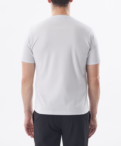 EPOCA UOMO(エポカウォモ)の「リンクスヘリンボーンカットソー(Tシャツ/カットソー・メンズ・ホワイト系その他/ブラック・46/48)」の5枚目の写真