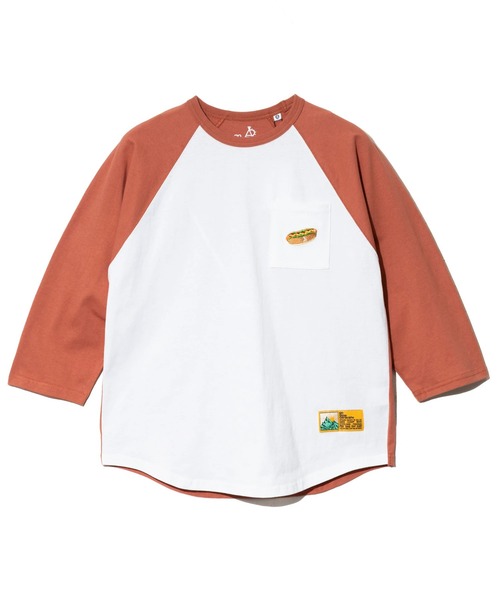 go slow caravan(ゴースローキャラバン)の「USA/C 色々刺繍 8分袖 BB TEE(Tシャツ/カットソー・メンズ・コーラルピンク/ネイビー/ラベンダー・X-LARGE/LARGE/MEDIUM)」の12枚目の写真