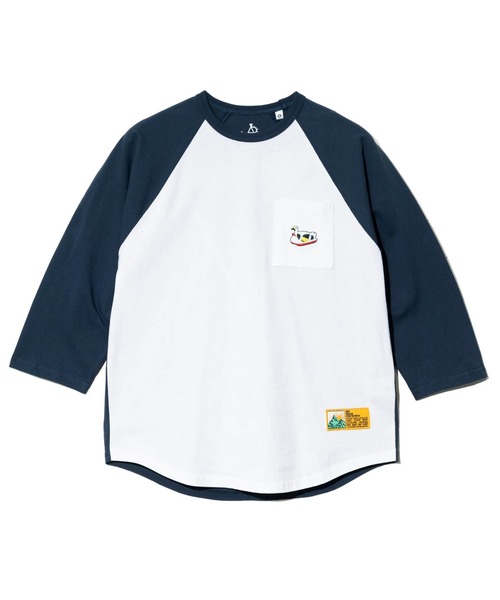 go slow caravan(ゴースローキャラバン)の「USA/C 色々刺繍 8分袖 BB TEE(Tシャツ/カットソー・メンズ・コーラルピンク/ネイビー/ラベンダー・X-LARGE/LARGE/MEDIUM)」の17枚目の写真