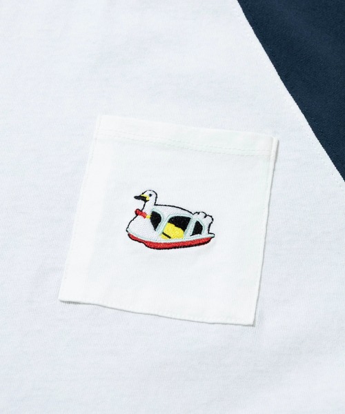 go slow caravan(ゴースローキャラバン)の「USA/C 色々刺繍 8分袖 BB TEE(Tシャツ/カットソー・メンズ・コーラルピンク/ネイビー/ラベンダー・X-LARGE/LARGE/MEDIUM)」の18枚目の写真