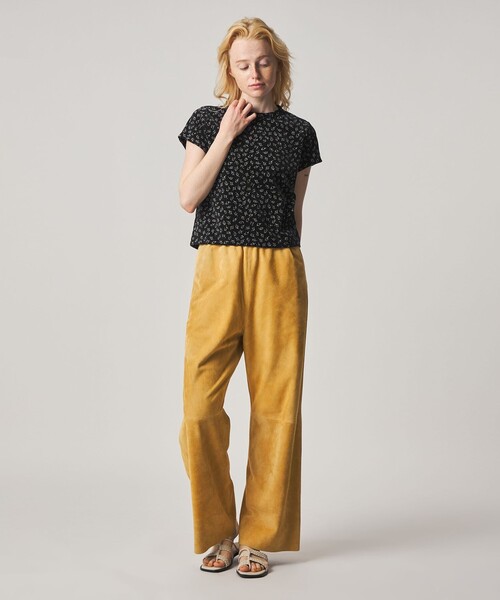 Steven Alan（スティーブンアラン）の「＜Steven Alan＞フラワー ベロア Tシャツ（Tシャツ/カットソー・レディース・ワインレッド/ブラック・FREE）」の3枚目の写真