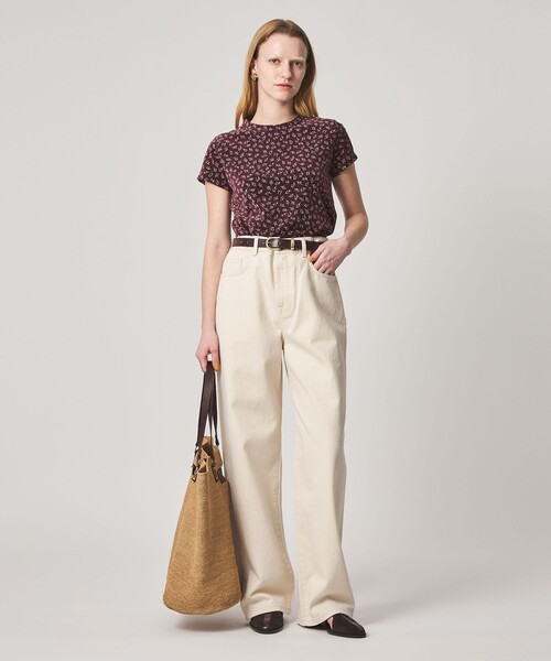 Steven Alan（スティーブンアラン）の「＜Steven Alan＞フラワー ベロア Tシャツ（Tシャツ/カットソー・レディース・ワインレッド/ブラック・FREE）」の7枚目の写真