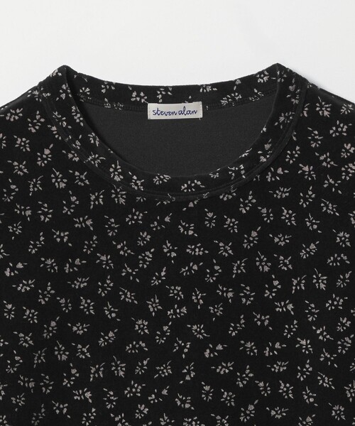 Steven Alan（スティーブンアラン）の「＜Steven Alan＞フラワー ベロア Tシャツ（Tシャツ/カットソー・レディース・ワインレッド/ブラック・FREE）」の10枚目の写真