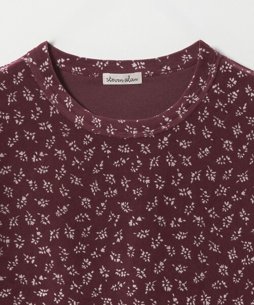 Steven Alan（スティーブンアラン）の「＜Steven Alan＞フラワー ベロア Tシャツ（Tシャツ/カットソー・レディース・ワインレッド/ブラック・FREE）」の16枚目の写真